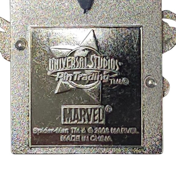 Universal Studios Pin Trading 2008 Spider-Man VS Rhino Enamel 3-D Pin Pinback - Picture 3 of 12